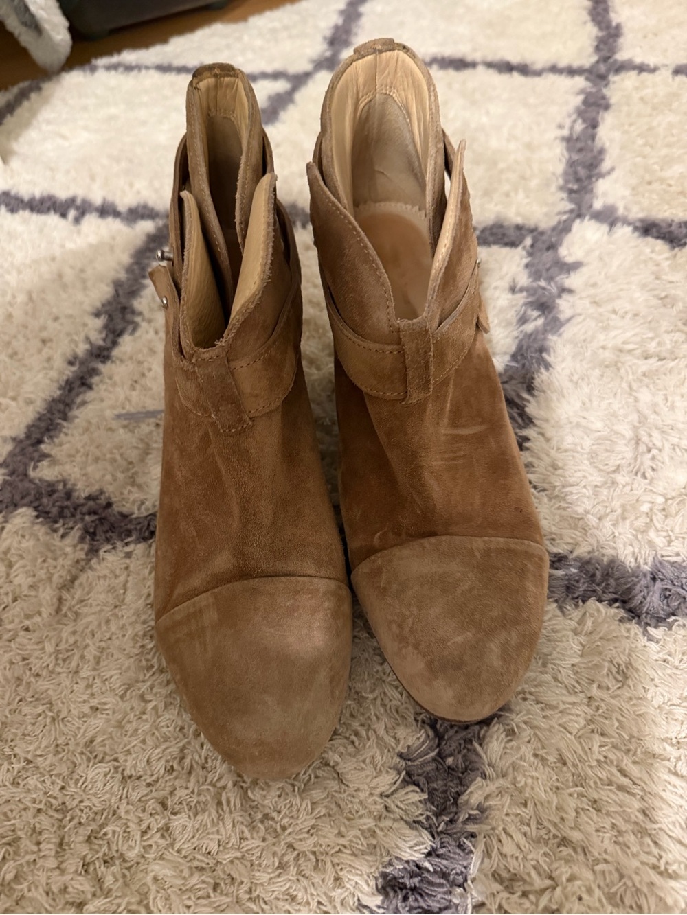 rag & bone Suede Ankle Booties in Brown